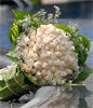 99 Stalks White Roses With Baby's Breath In Natural Wrapping 